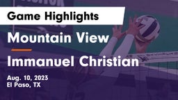 Mountain View  vs Immanuel Christian  Game Highlights - Aug. 10, 2023