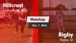 Matchup: Hillcrest vs. Rigby  2016