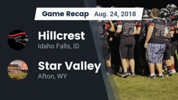 Recap: Hillcrest  vs. Star Valley  2018