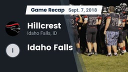 Recap: Hillcrest  vs. Idaho Falls  2018