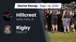 Recap: Hillcrest  vs. Rigby  2020