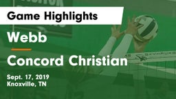 Webb  vs Concord Christian  Game Highlights - Sept. 17, 2019