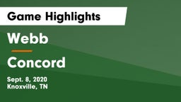 Webb  vs  Concord Game Highlights - Sept. 8, 2020