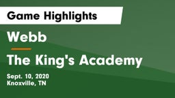 Webb  vs The King's Academy Game Highlights - Sept. 10, 2020