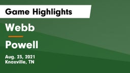 Webb  vs Powell  Game Highlights - Aug. 23, 2021