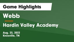 Webb  vs Hardin Valley Academy Game Highlights - Aug. 23, 2022