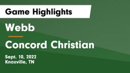 Webb  vs Concord Christian Game Highlights - Sept. 10, 2022
