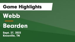 Webb  vs Bearden  Game Highlights - Sept. 27, 2023
