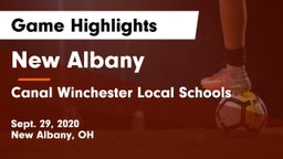 New Albany  vs Canal Winchester Local Schools Game Highlights - Sept. 29, 2020