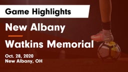 New Albany  vs Watkins Memorial Game Highlights - Oct. 28, 2020