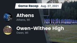 Recap: Athens  vs. Owen-Withee High 2021