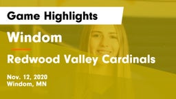 Windom  vs Redwood Valley Cardinals Game Highlights - Nov. 12, 2020