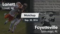 Matchup: Lanett vs. Fayetteville  2016