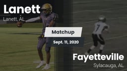 Matchup: Lanett vs. Fayetteville  2020