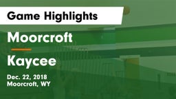 Moorcroft  vs Kaycee  Game Highlights - Dec. 22, 2018