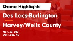 Des Lacs-Burlington  vs Harvey/Wells County Game Highlights - Nov. 30, 2021