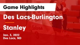 Des Lacs-Burlington  vs Stanley  Game Highlights - Jan. 3, 2022