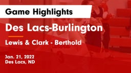 Des Lacs-Burlington  vs Lewis & Clark - Berthold  Game Highlights - Jan. 21, 2022