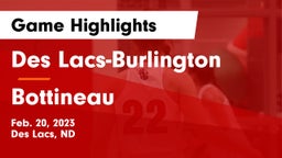 Des Lacs-Burlington  vs Bottineau  Game Highlights - Feb. 20, 2023