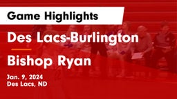 Des Lacs-Burlington  vs Bishop Ryan  Game Highlights - Jan. 9, 2024