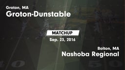 Matchup: Groton-Dunstable vs. Nashoba Regional  2016