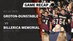 Recap: Groton-Dunstable  vs. Billerica Memorial  2016