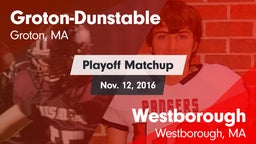 Matchup: Groton-Dunstable vs. Westborough  2016