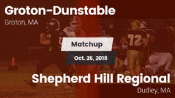 Matchup: Groton-Dunstable vs. Shepherd Hill Regional  2018