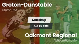 Matchup: Groton-Dunstable vs. Oakmont Regional  2019