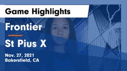 Frontier  vs St Pius X Game Highlights - Nov. 27, 2021