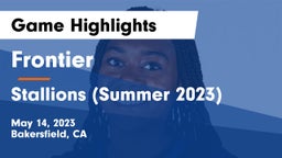 Frontier  vs Stallions (Summer 2023) Game Highlights - May 14, 2023