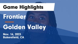 Frontier  vs Golden Valley  Game Highlights - Nov. 16, 2023