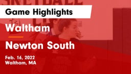 Waltham  vs Newton South  Game Highlights - Feb. 16, 2022
