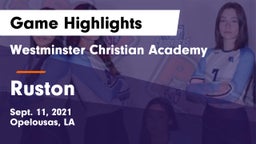Westminster Christian Academy  vs Ruston  Game Highlights - Sept. 11, 2021