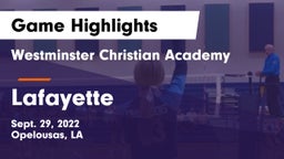 Westminster Christian Academy  vs Lafayette  Game Highlights - Sept. 29, 2022