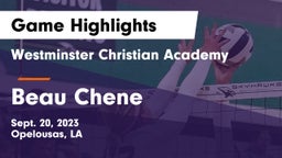 Westminster Christian Academy  vs Beau Chene  Game Highlights - Sept. 20, 2023