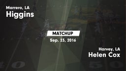 Matchup: Higgins vs. Helen Cox  2016