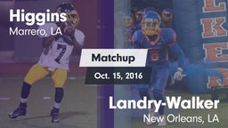 Matchup: Higgins vs.  Landry-Walker  2016