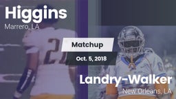 Matchup: Higgins vs.  Landry-Walker  2018