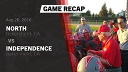 Recap: North  vs. Independence  2016