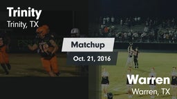 Matchup: Trinity vs. Warren  2016