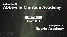 Matchup: Abbeville Christian  vs. Sparta Academy  2016