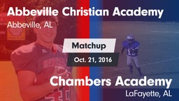 Matchup: Abbeville Christian  vs. Chambers Academy  2016