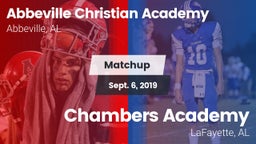 Matchup: Abbeville Christian  vs. Chambers Academy  2019