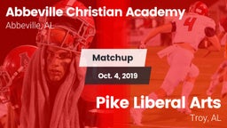Matchup: Abbeville Christian  vs. Pike Liberal Arts  2019