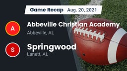 Recap: Abbeville Christian Academy  vs. Springwood  2021