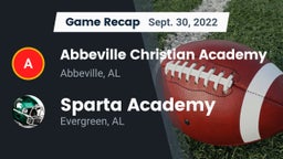 Recap: Abbeville Christian Academy  vs. Sparta Academy  2022