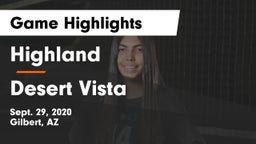 Highland  vs Desert Vista Game Highlights - Sept. 29, 2020