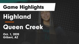 Highland  vs Queen Creek  Game Highlights - Oct. 1, 2020