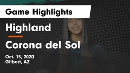 Highland  vs Corona del Sol  Game Highlights - Oct. 15, 2020